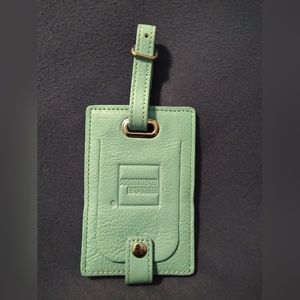 American Express Leather Luggage Tag made by Fossil